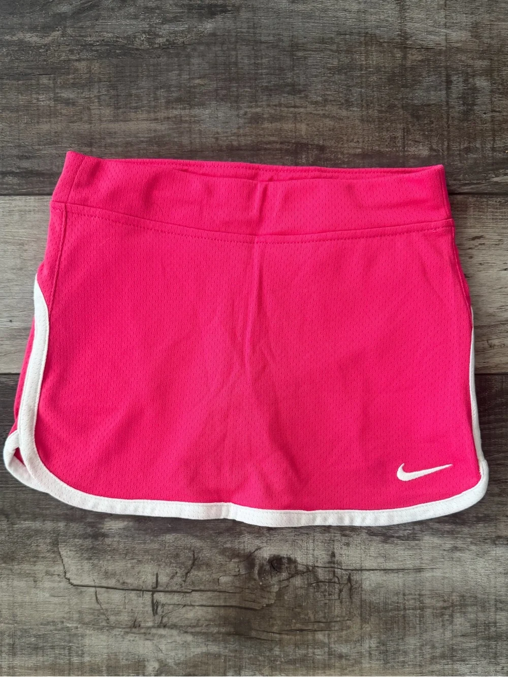 Nike Hot Pink Girl’s Athletic Skort with White Trim